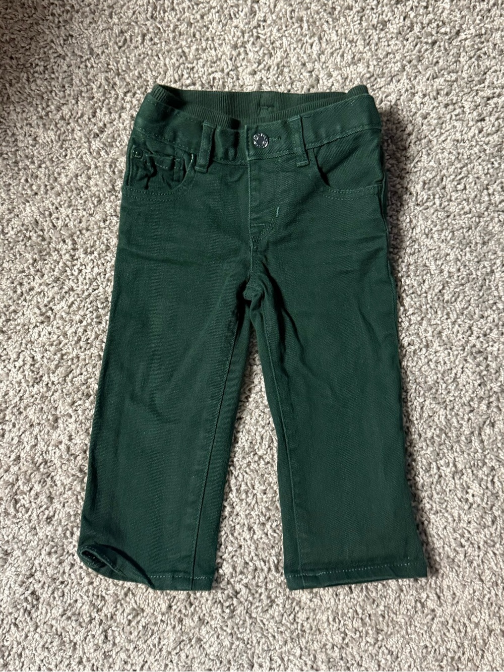 GAP Forest Green Stretch Twill Kids Pants